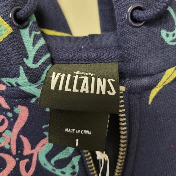 Torrid Disney Ursula Villain Antivday Hoodie Jacket Blue 1X - Picture 6 of 9